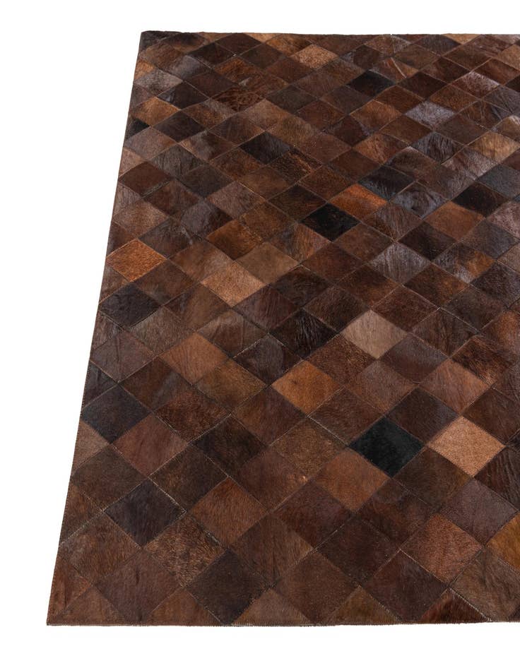 Detail image of  4' 1 x 5' 11 Cowhide Stocks Rug