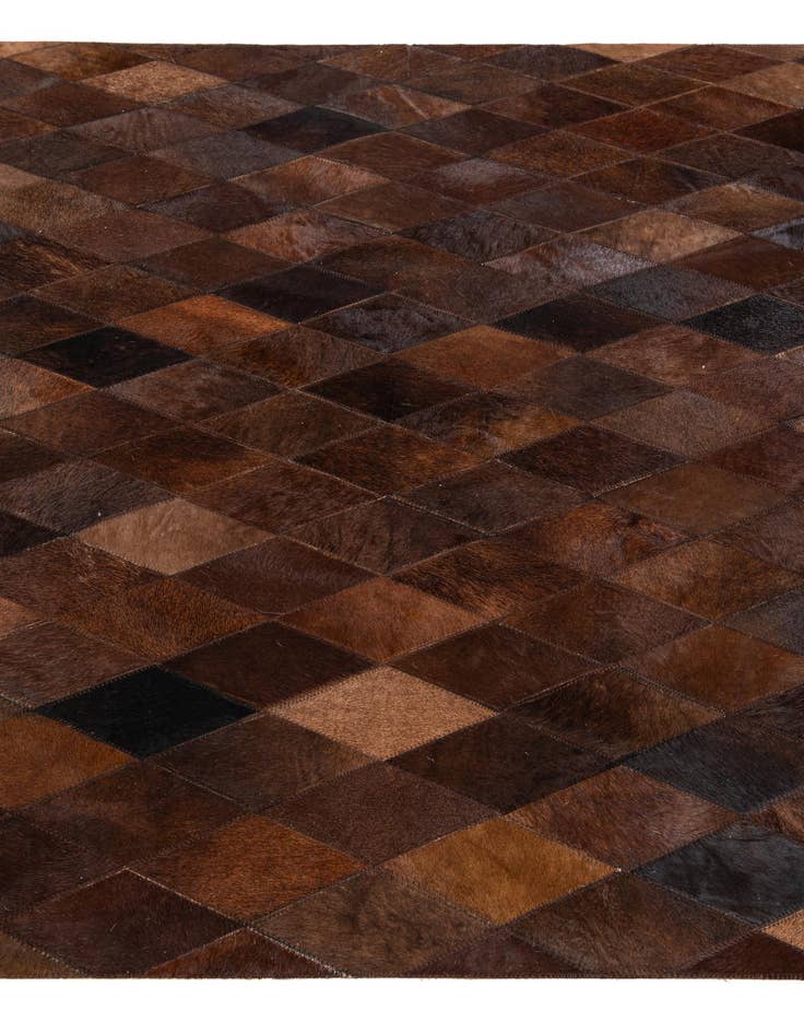 Detail image of  4' 1 x 5' 11 Cowhide Stocks Rug