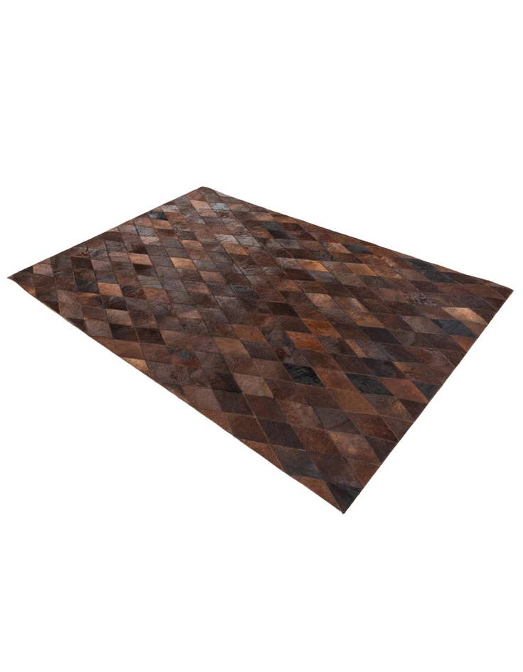 Detail image of  4' 1 x 5' 10 Cowhide Stocks Rug