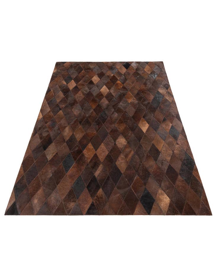 Detail image of  4' 1 x 5' 10 Cowhide Stocks Rug