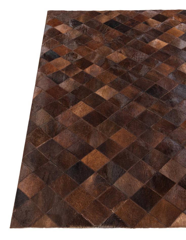 Detail image of  4' 1 x 5' 10 Cowhide Stocks Rug