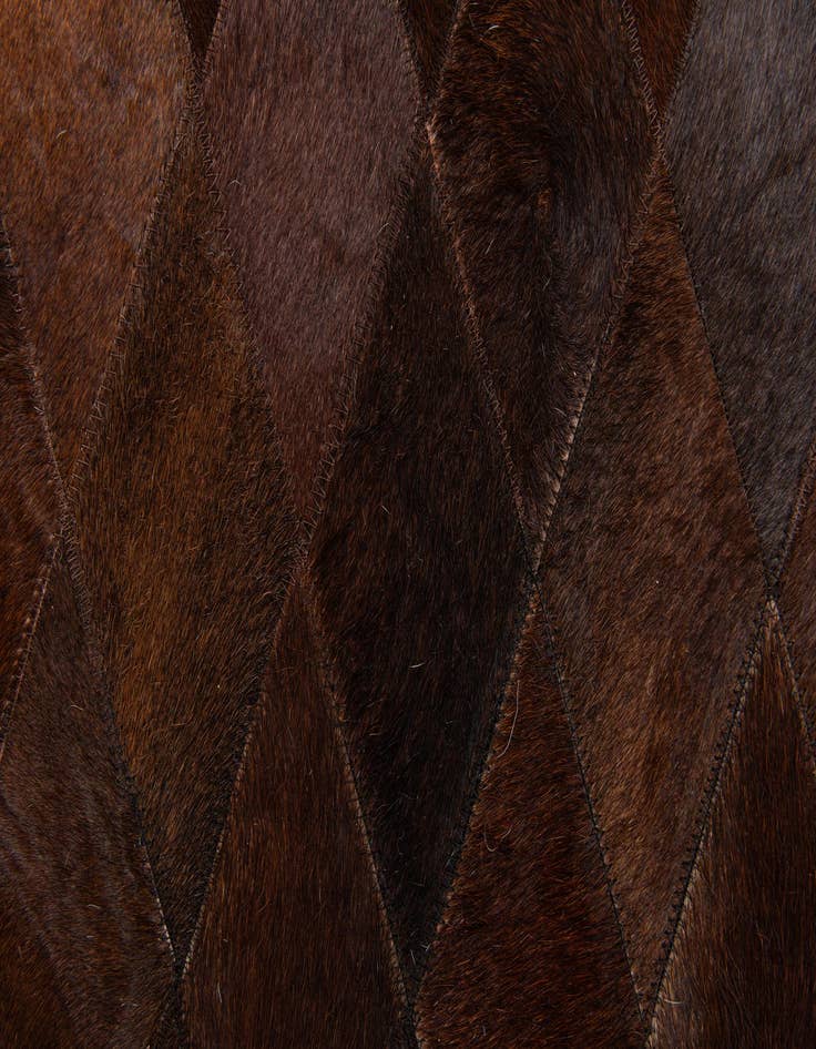 Detail image of  4' 1 x 5' 10 Cowhide Stocks Rug