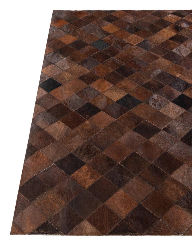 Detail image of  4' 1 x 5' 11 Cowhide Stocks Rug