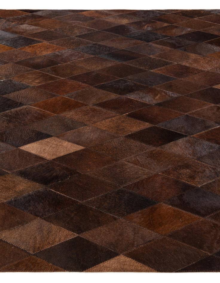 Detail image of  4' 1 x 5' 11 Cowhide Stocks Rug