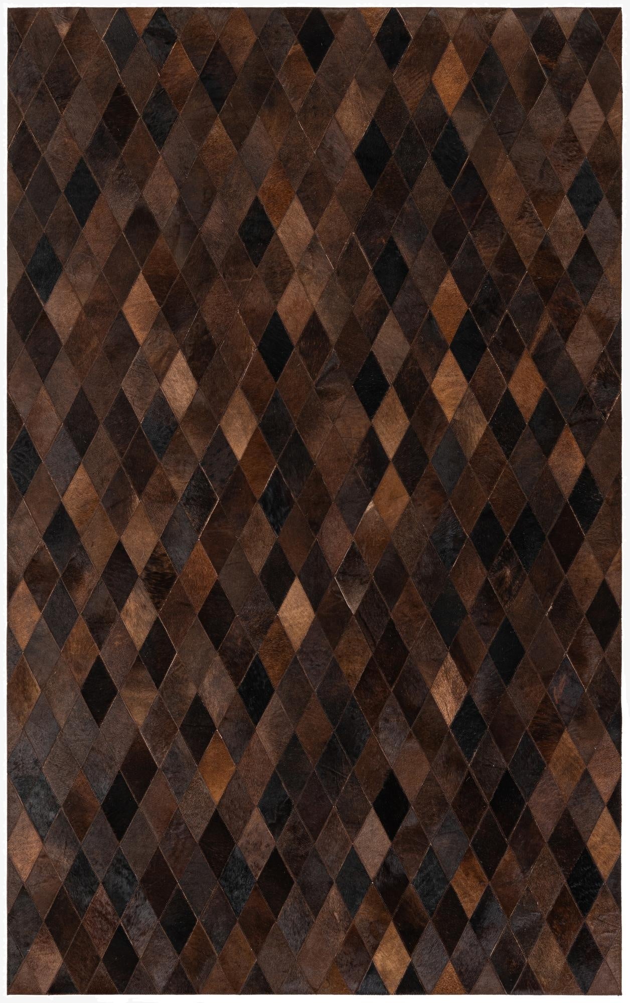  4' 11 x 7' 11 Cowhide Stocks Rug