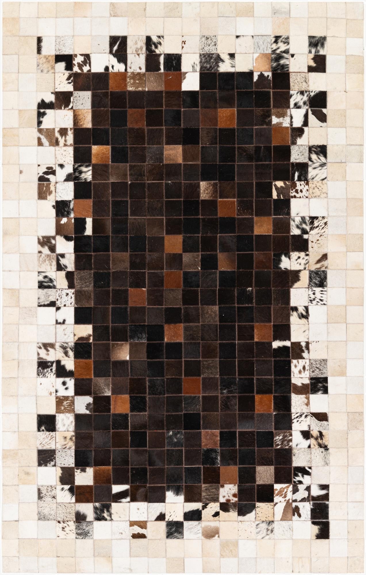  5' x 7' 10 Cowhide Stocks Rug