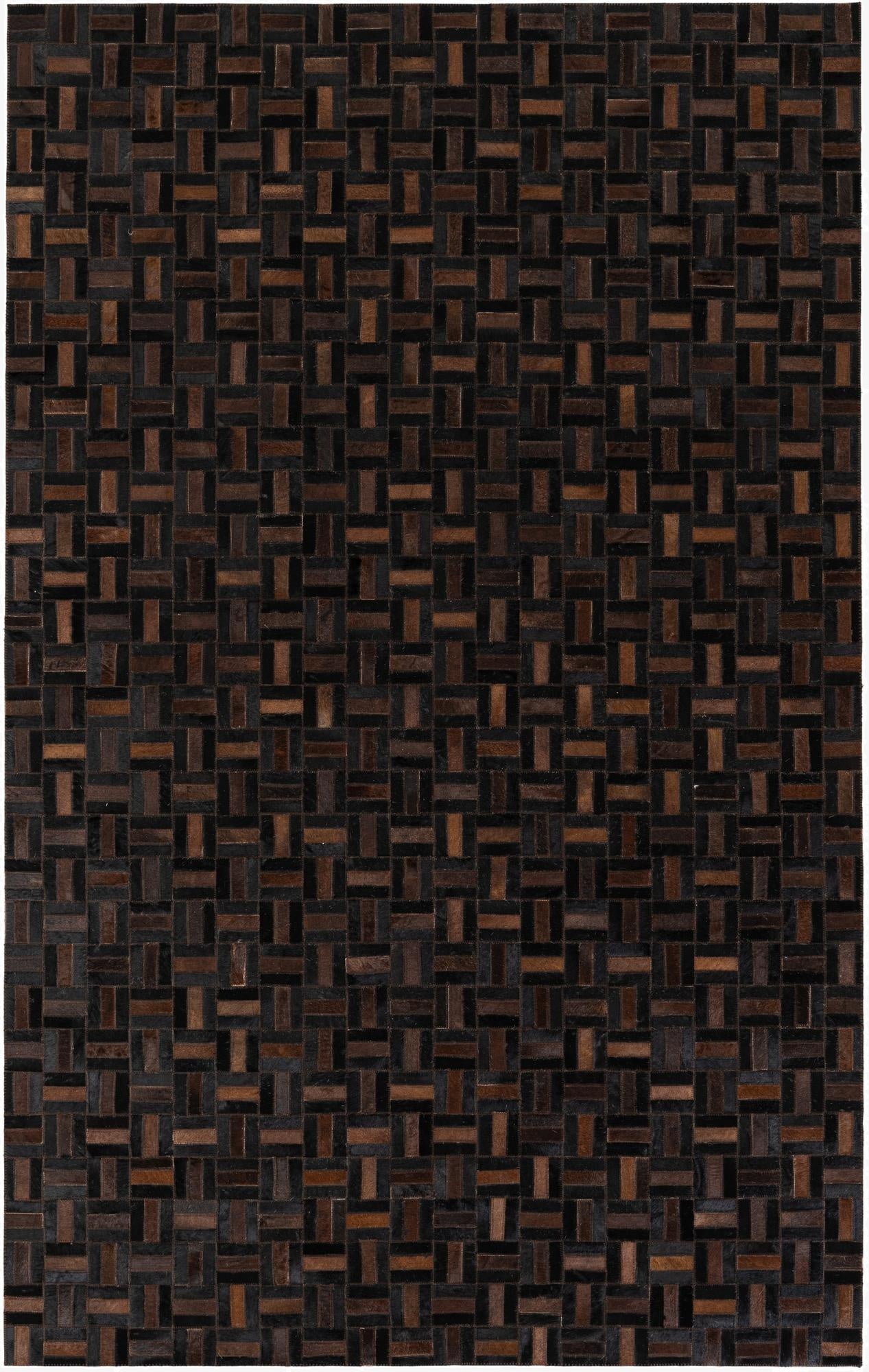  4' 11 x 7' 11 Cowhide Stocks Rug