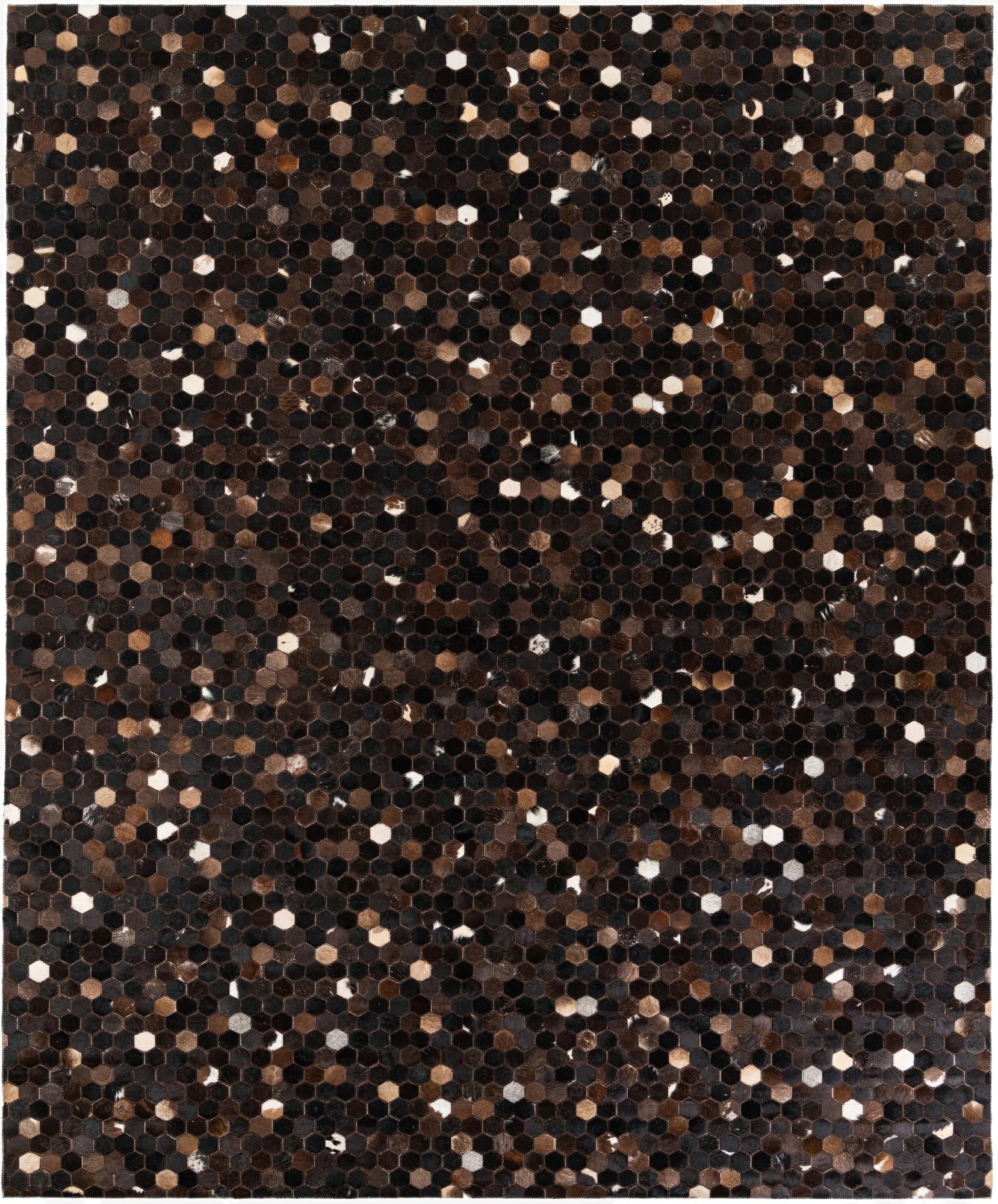  8' x 9' 10 Cowhide Stocks Rug