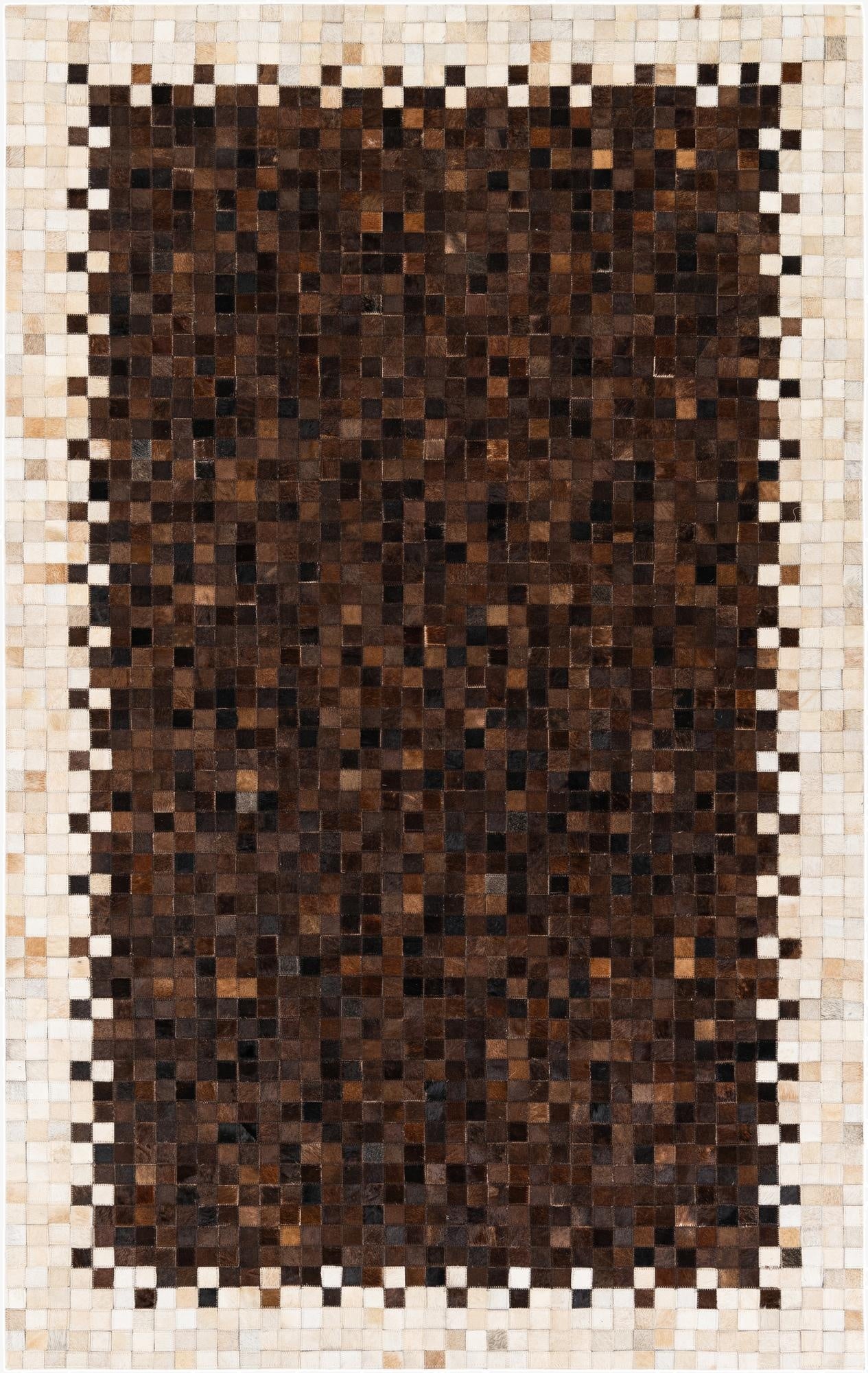  5' 1 x 8' 1 Cowhide Stocks Rug