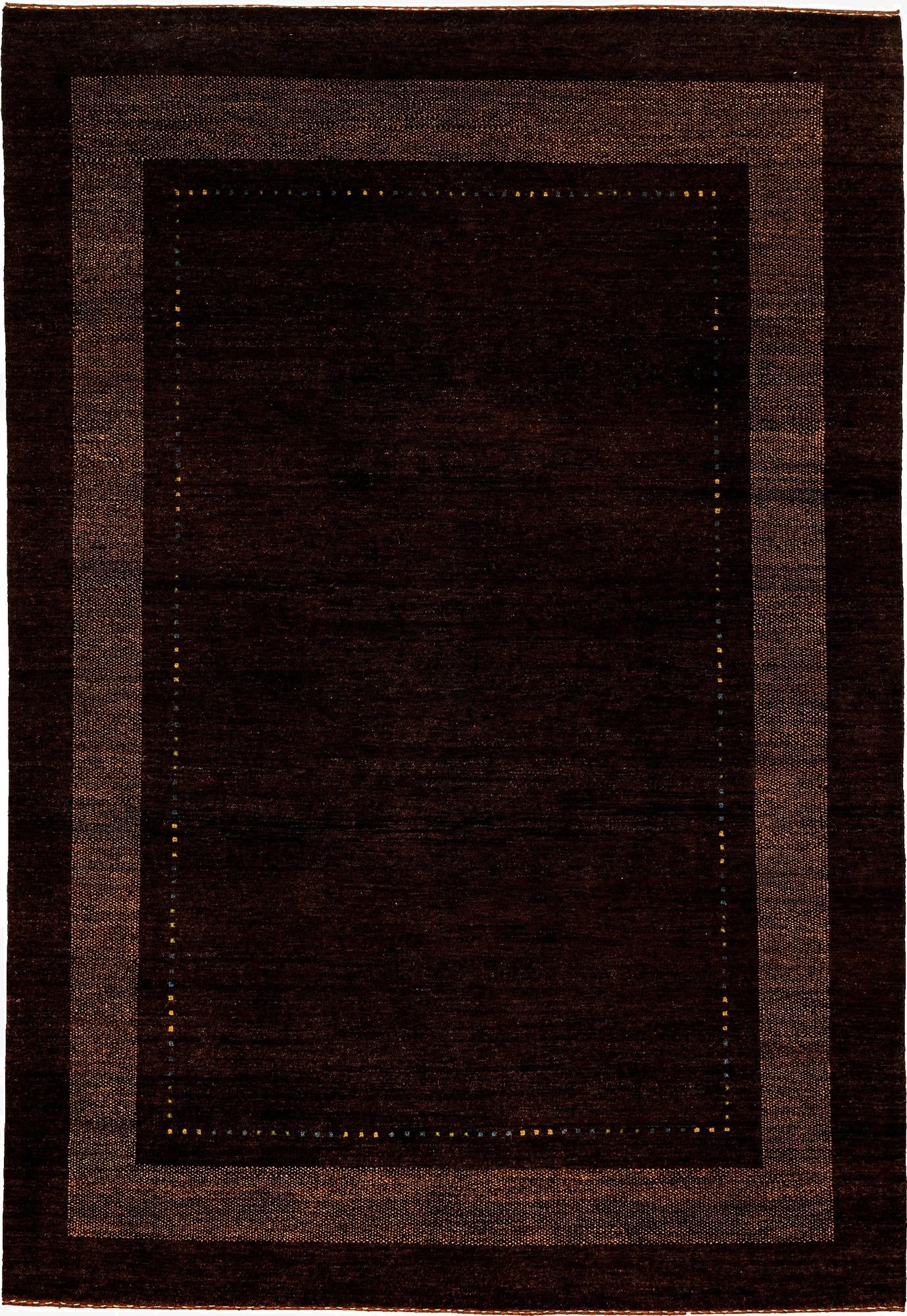  4' 10 x 7'  Hand Knotted Gabbeh Wool Rug