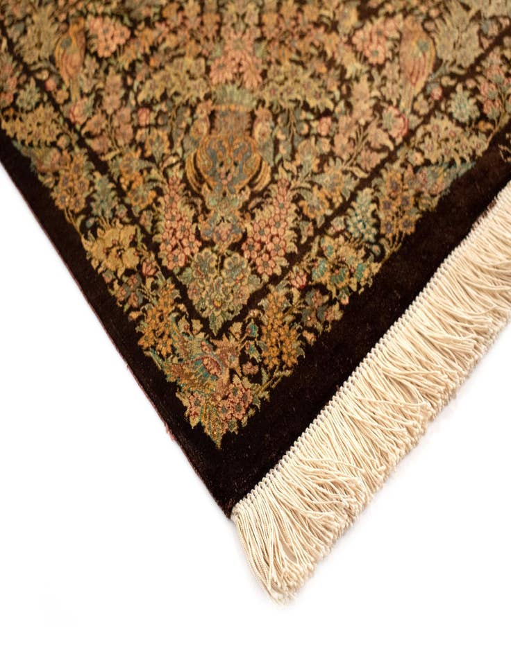 Detail image of  2' 8 x 4' Ghom Silk Rug