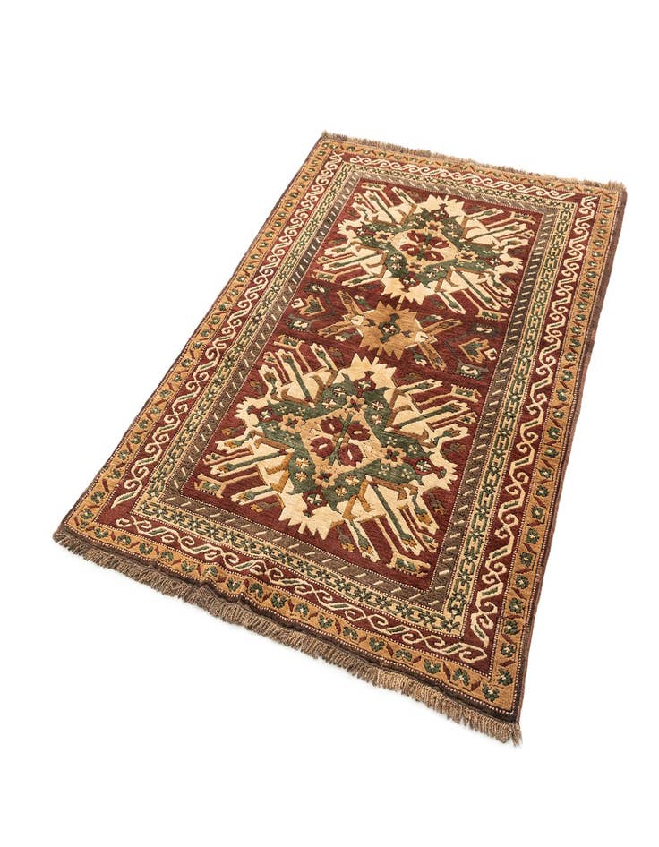 Detail image of  5' x 6' 7  Hand Knotted Kars Wool Rug