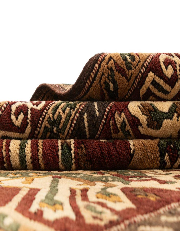 Detail image of  5' x 6' 7  Hand Knotted Kars Wool Rug