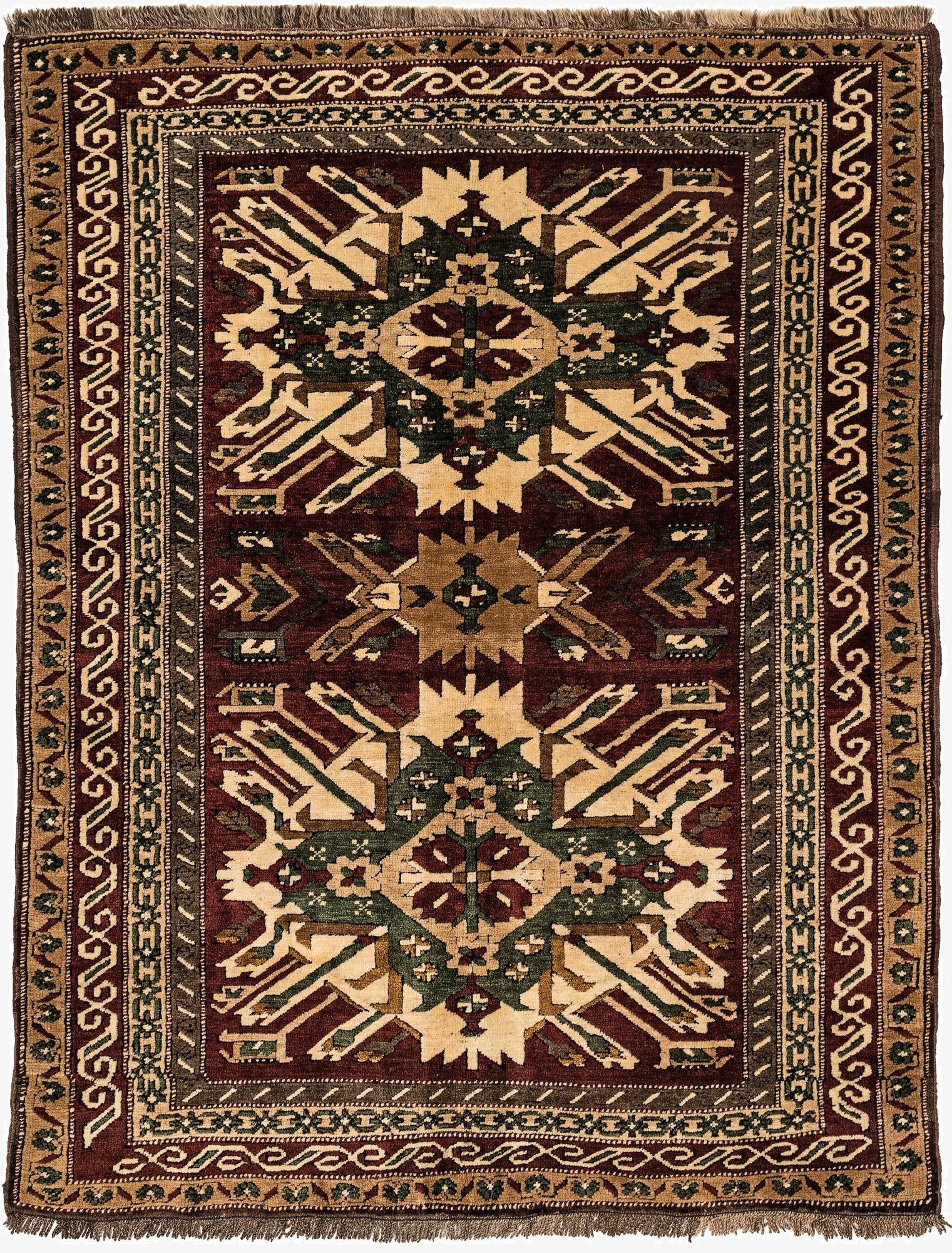  5' x 6' 7  Hand Knotted Kars Wool Rug