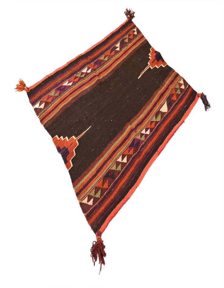 Detail image of  3' 3 x 3' 10  Hand Woven Kilim Fars Wool Rug