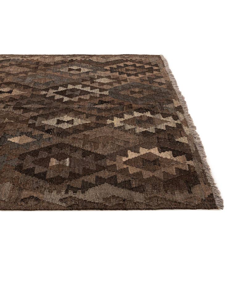 Detail image of  5' 2 x 6' 6  Hand Woven Kilim Maymana Wool Rug