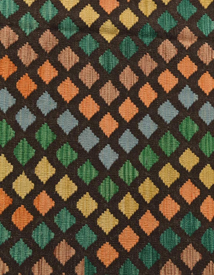 Detail image of  5' 8 x 7' 8  Hand Woven Kilim Modern Wool Rug