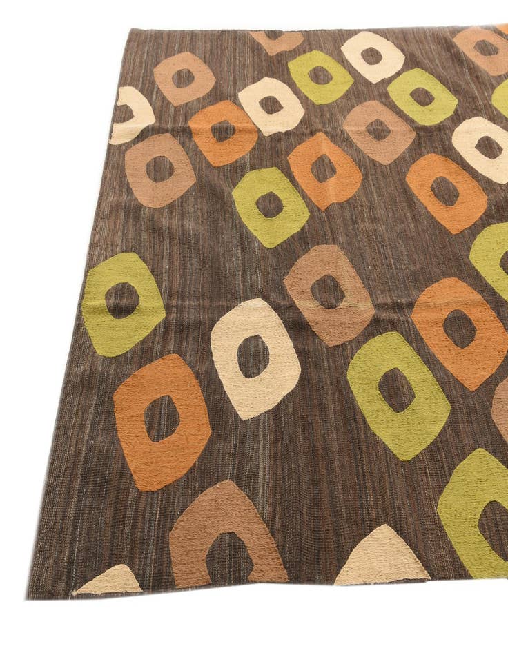 Detail image of  7' 4 x 10'  Hand Woven Kilim Modern Rug