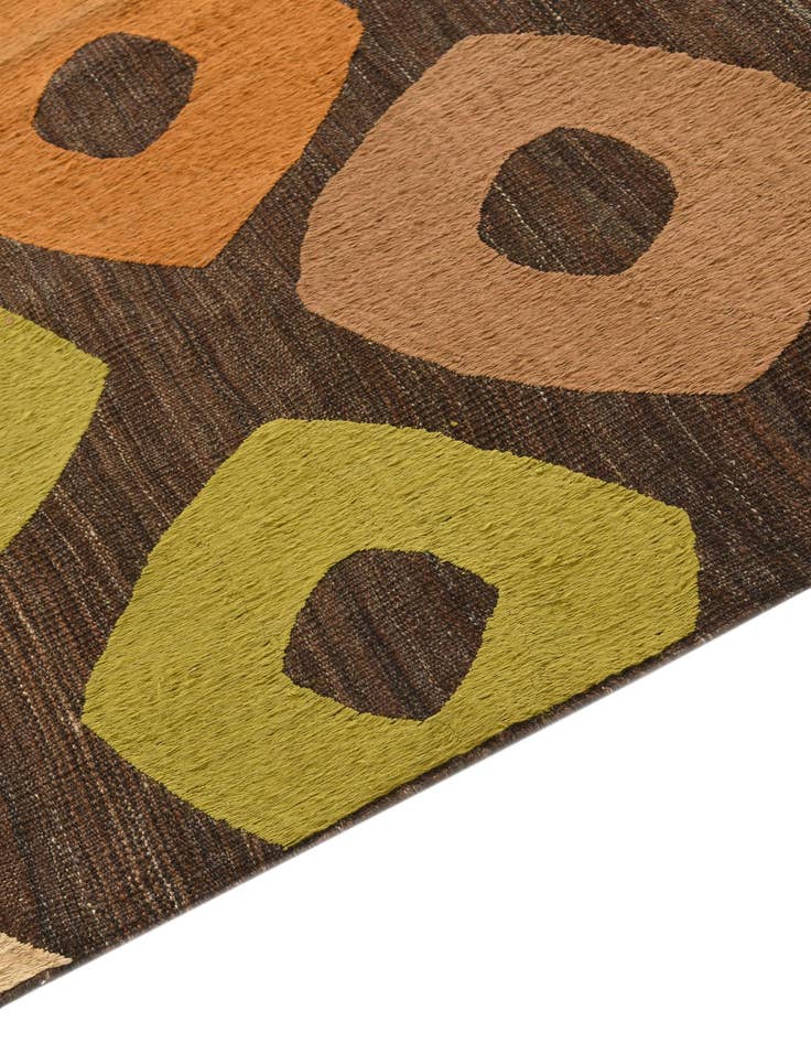 Detail image of  7' 4 x 10'  Hand Woven Kilim Modern Rug