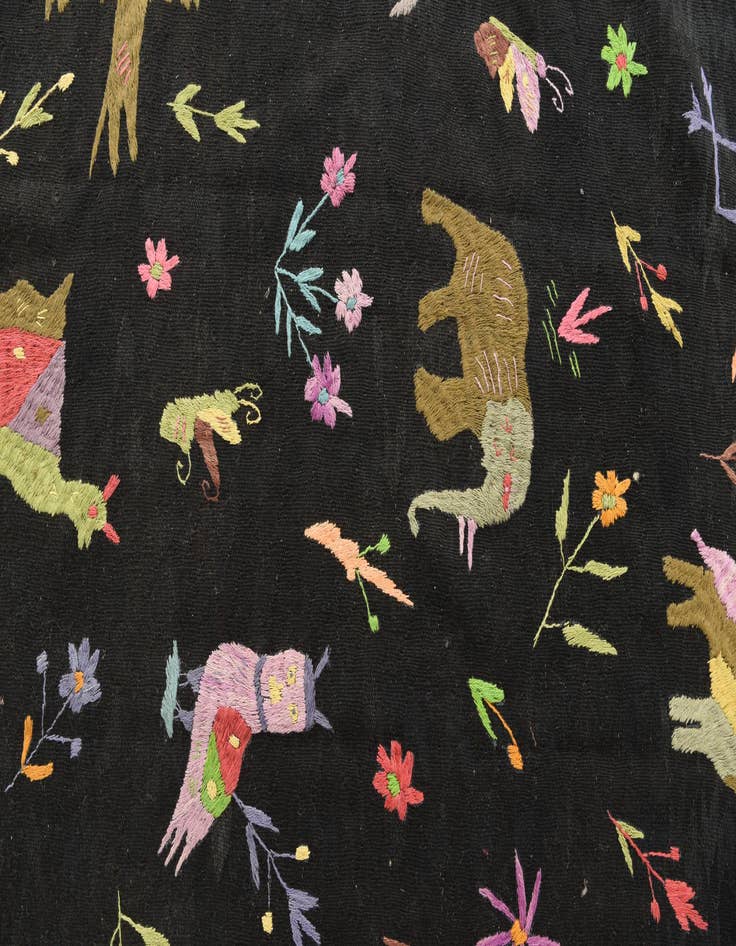 Detail image of  6' 2 x 9' 6  Hand Woven Kilim Suzani Wool Rug