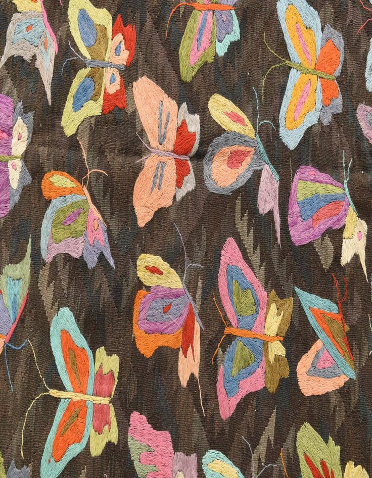 Detail image of  5' 4 x 7' 9  Hand Woven Kilim Suzani Wool Rug