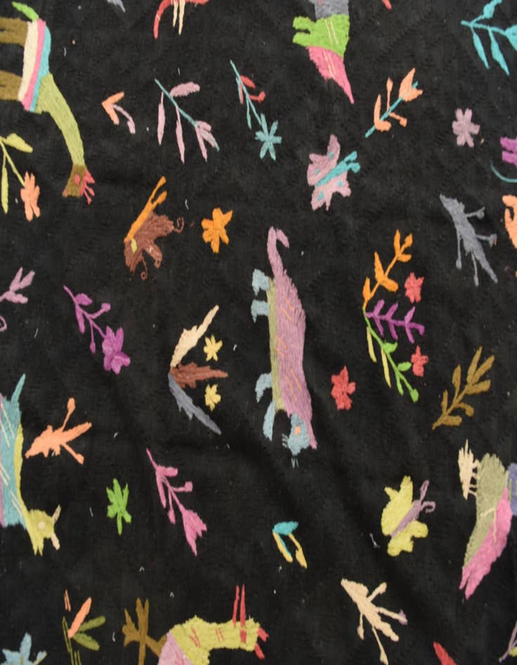 Detail image of  6' x 9' 5  Hand Woven Kilim Suzani Wool Rug