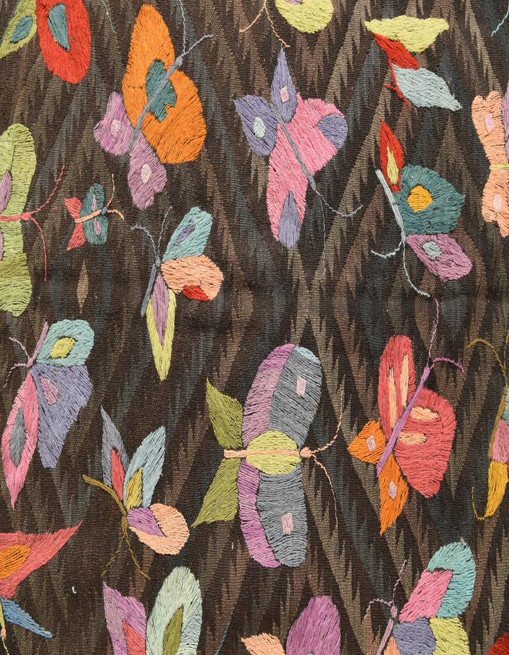 Detail image of  5' x 8' 3  Hand Woven Kilim Suzani Wool Rug