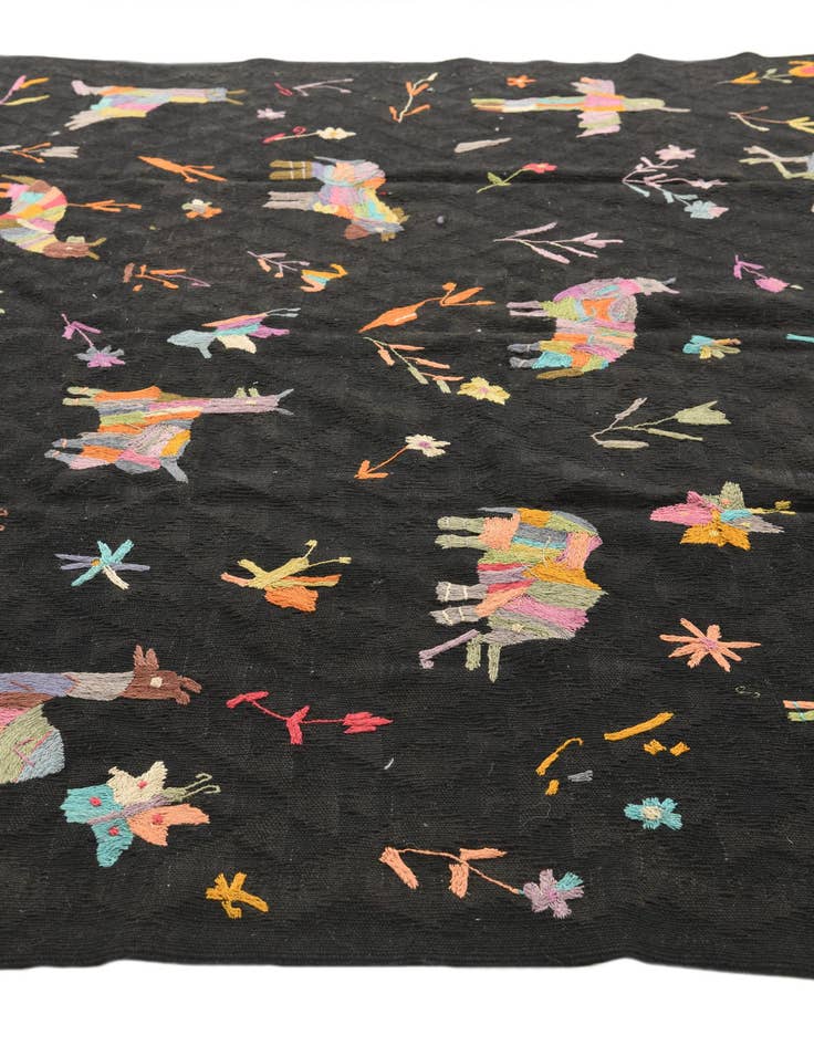 Detail image of  6' 3 x 9' 4  Hand Woven Kilim Suzani Wool Rug