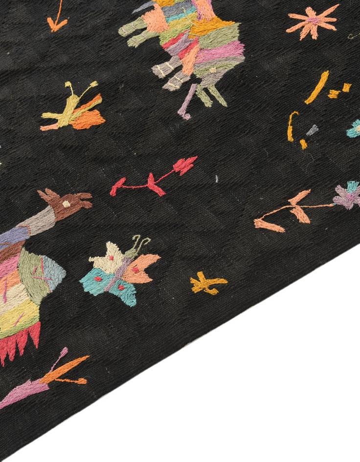 Detail image of  6' 3 x 9' 4  Hand Woven Kilim Suzani Wool Rug