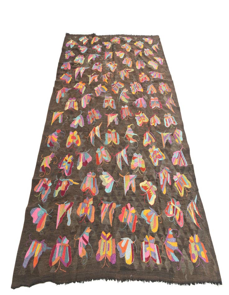 Detail image of  6' 5 x 9' 1  Hand Woven Kilim Suzani Wool Rug