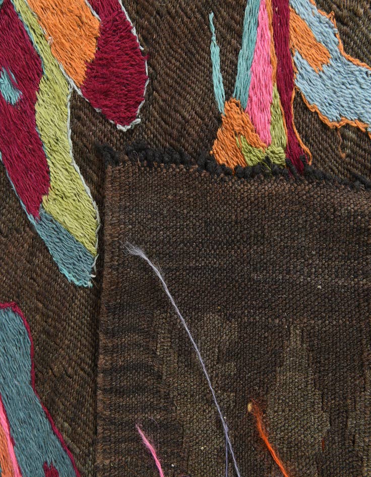 Detail image of  6' 5 x 9' 1  Hand Woven Kilim Suzani Wool Rug