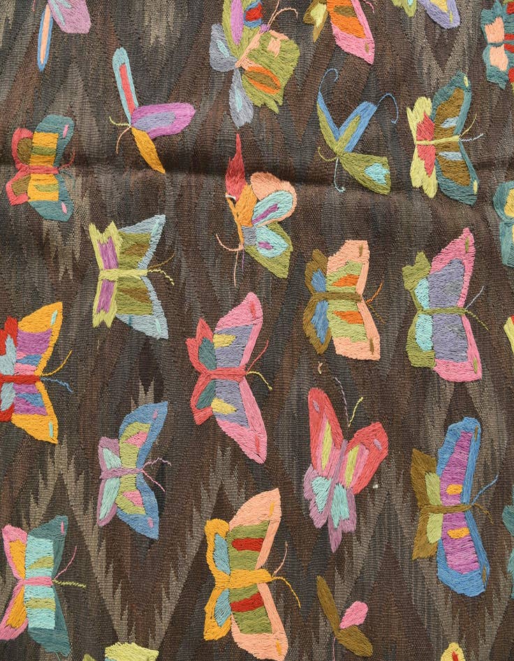 Detail image of  5' 5 x 7' 9  Hand Woven Kilim Suzani Wool Rug