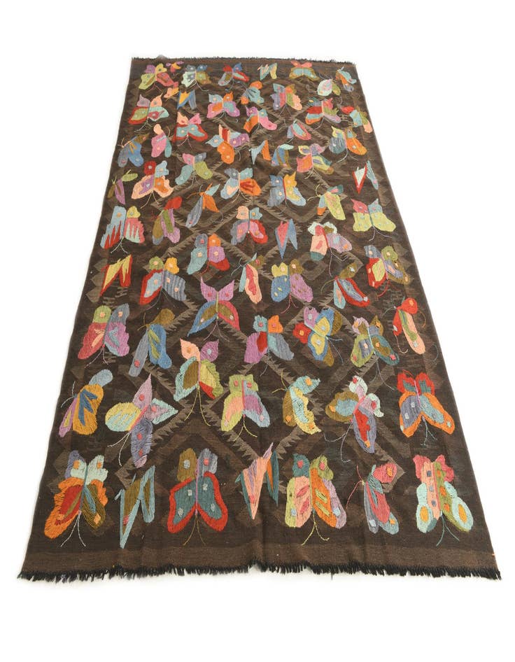 Detail image of  5' 5 x 7' 8  Hand Woven Kilim Suzani Wool Rug