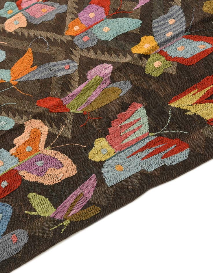 Detail image of  5' 5 x 7' 8  Hand Woven Kilim Suzani Wool Rug