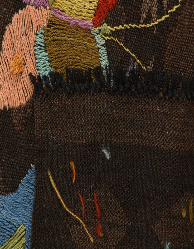 Detail image of  5' 5 x 7' 8  Hand Woven Kilim Suzani Wool Rug