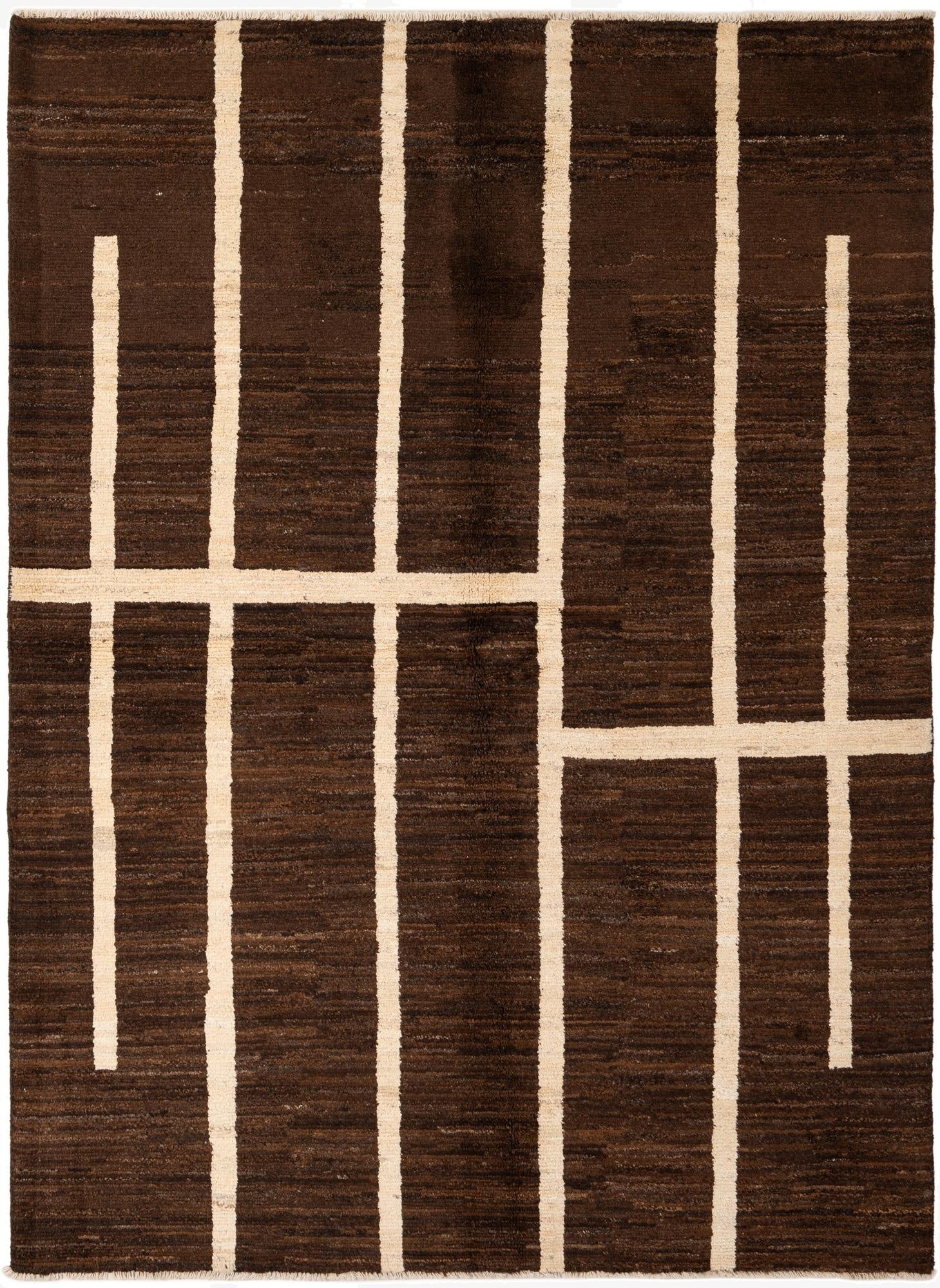  5' 9 x 7' 8  Hand Knotted Modern Ziegler Wool Rug