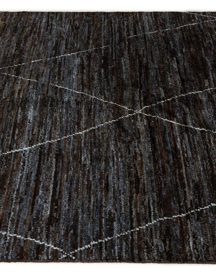 Detail image of  4' 9 x 6' 4  Hand Knotted Moroccan Wool Rug