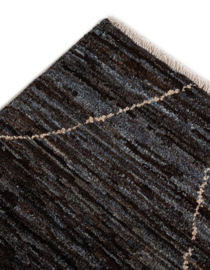 Detail image of  5' 3 x 7' 4  Hand Knotted Moroccan Wool Rug