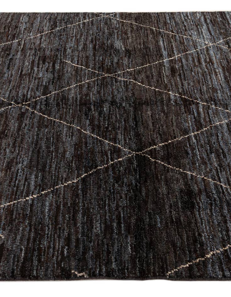 Detail image of  5' 3 x 7' 4  Hand Knotted Moroccan Wool Rug