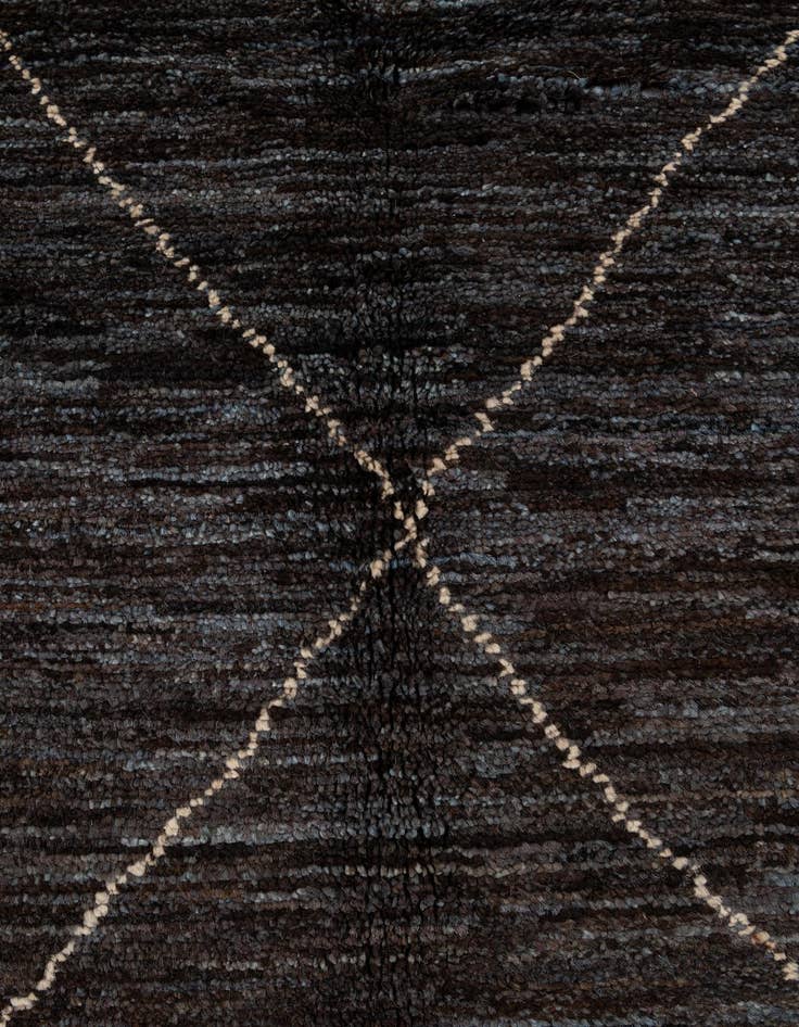 Detail image of  5' 3 x 7' 4  Hand Knotted Moroccan Wool Rug