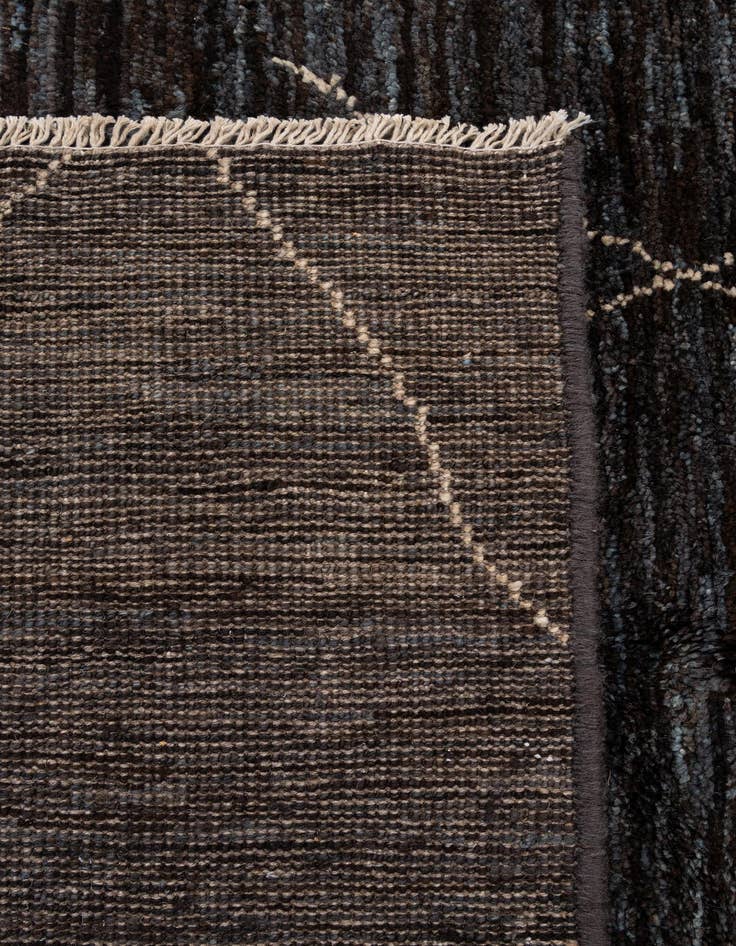 Detail image of  5' 3 x 7' 4  Hand Knotted Moroccan Wool Rug