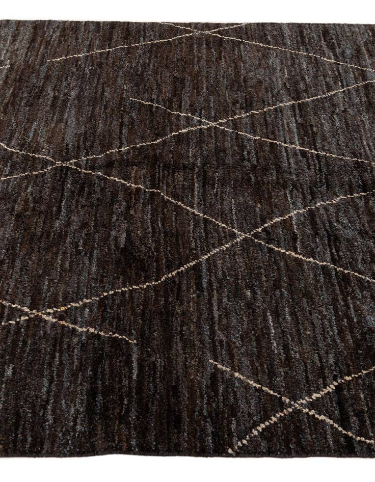 Detail image of  5' 1 x 7' 4  Hand Knotted Moroccan Wool Rug