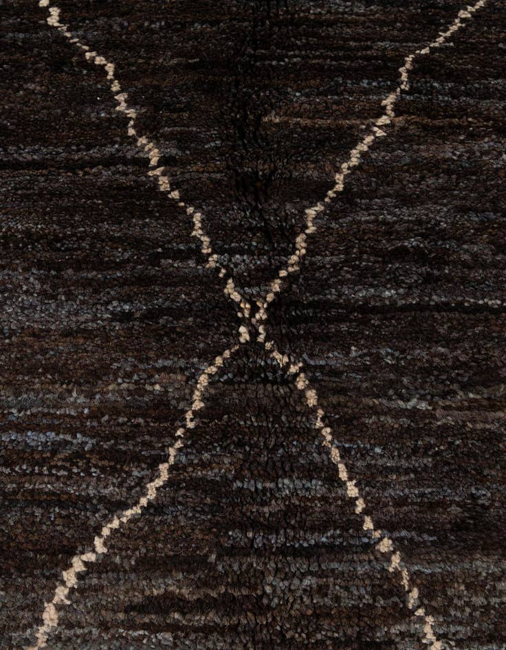 Detail image of  5' 1 x 7' 4  Hand Knotted Moroccan Wool Rug