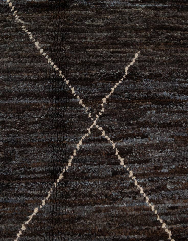 Detail image of  5' 2 x 7' 7  Hand Knotted Moroccan Wool Rug