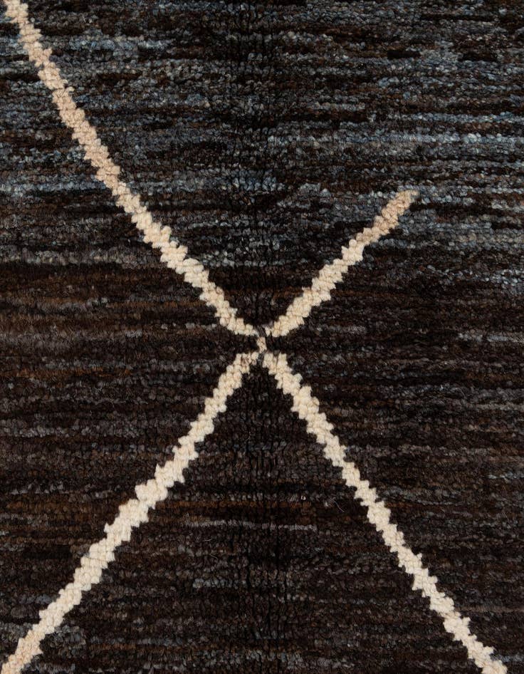 Detail image of  5' 4 x 8' 10  Hand Knotted Moroccan Wool Rug
