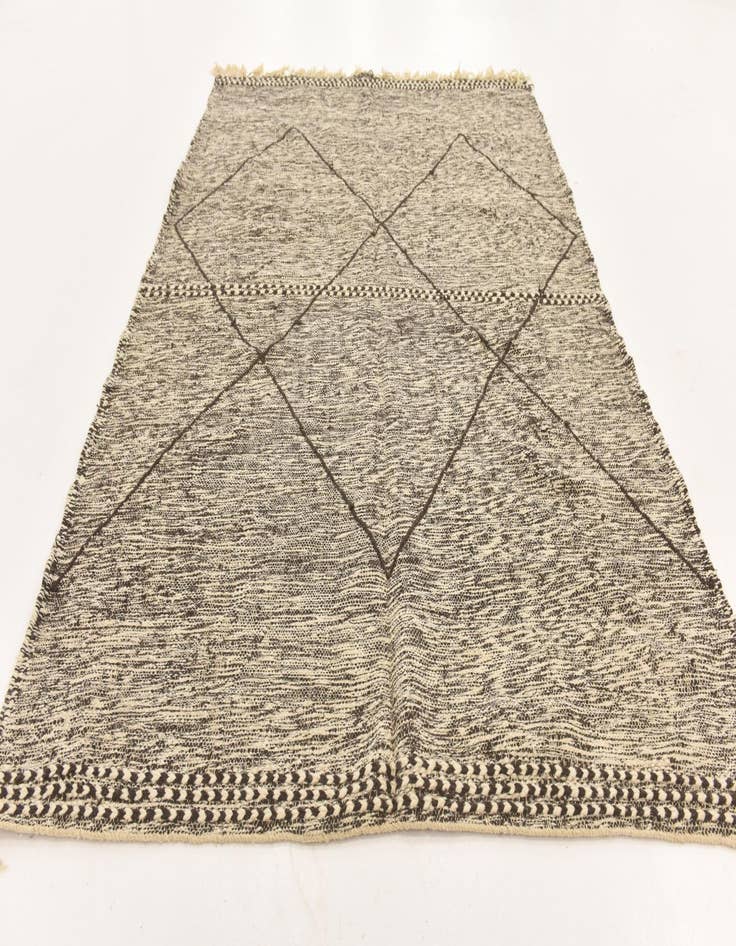 Detail image of  6' 10 x 9' 10  Hand Knotted Moroccan Wool Rug
