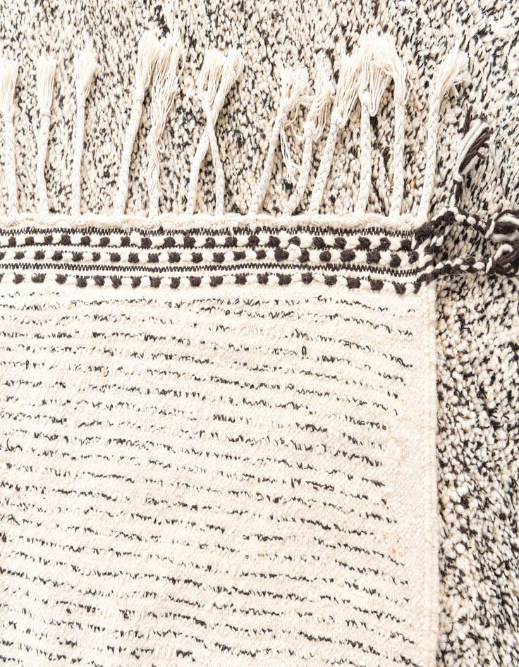 Detail image of  6' 7 x 10'  Hand Knotted Moroccan Wool Rug