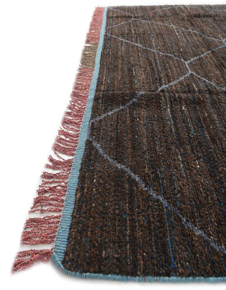 Detail image of  7' 10 x 10' 2  Hand Knotted Moroccan Wool Rug
