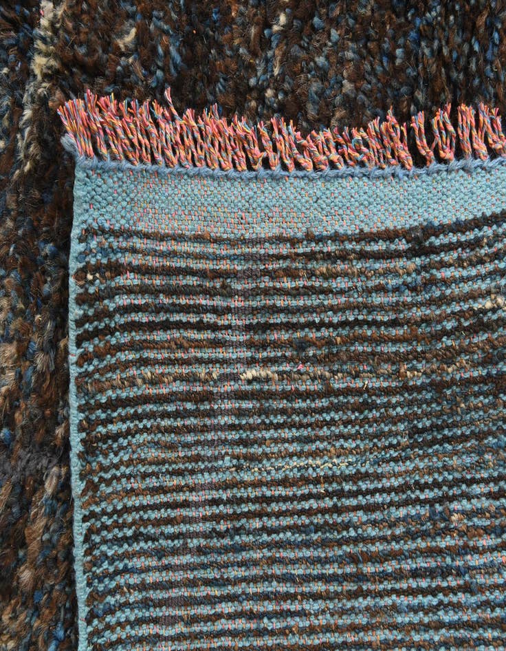 Detail image of  5' 7 x 9' 1  Hand Knotted Moroccan Wool Rug