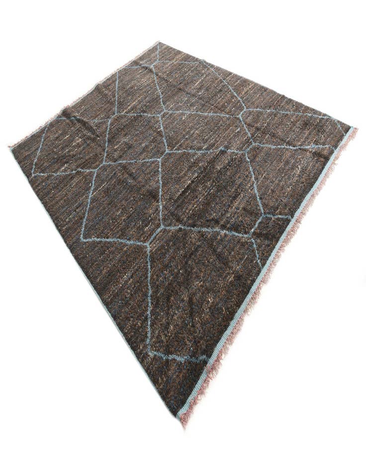 Detail image of  8' x 10'  Hand Knotted Moroccan Wool Rug